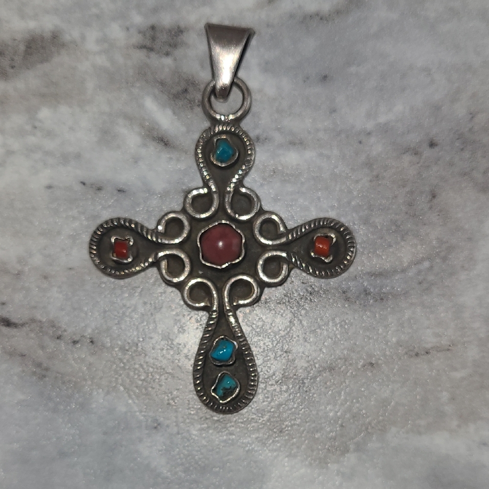Vintage Mexico Sterling Cross
